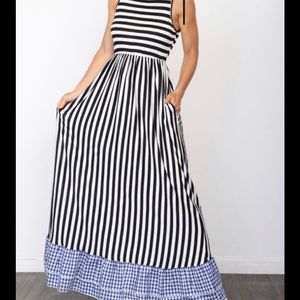 Stripe Maxi Dress with pockets
